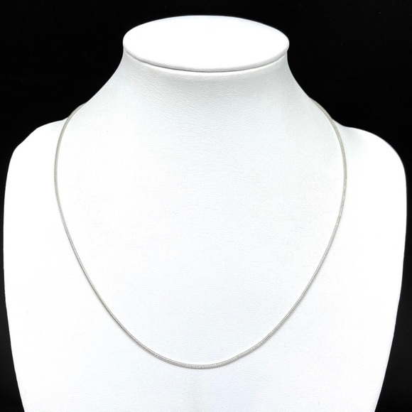 18” Snake Chain Necklace Silver Plated - Picture 3 of 7